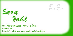 sara hohl business card